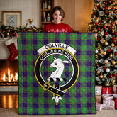 Colville Tartan Crest Quilt