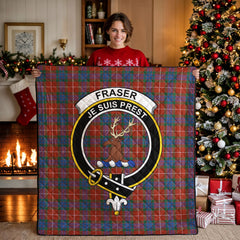 Fraser (of Lovat) Ancient Tartan Crest Quilt