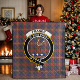Fraser (of Lovat) Hunting Modern Tartan Crest Quilt