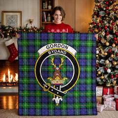 Gordon Modern Tartan Crest Quilt