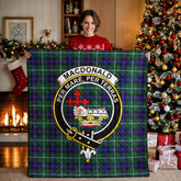 MacDonald of the Isles Hunting Modern Tartan Crest Quilt
