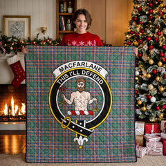 MacFarlane Hunting Ancient Tartan Crest Quilt