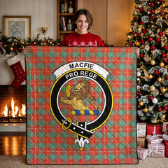 MacFie Ancient Tartan Crest Quilt