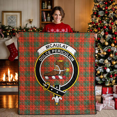 McAulay Ancient Tartan Crest Quilt