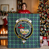 McDonald of the Isles Hunting Ancient Tartan Crest Quilt