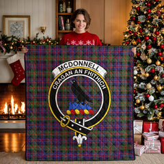 McDonnell of Glengarry Modern Tartan Crest Quilt