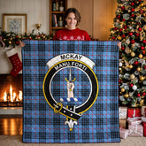 McKay Blue Tartan Crest Quilt