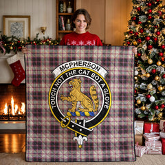 McPherson Hunting Ancient Tartan Crest Quilt