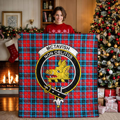 McTavish Modern Tartan Crest Quilt