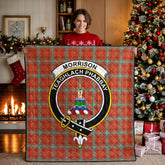 Morrison Red Ancient Tartan Crest Quilt