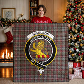 Nicolson Hunting Weathered Tartan Crest Quilt