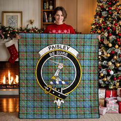 Paisley District Tartan Crest Quilt