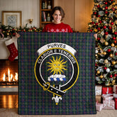 Purves Tartan Crest Quilt
