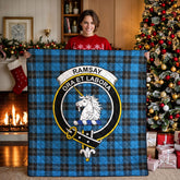 Ramsay Blue Ancient Tartan Crest Quilt