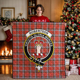 Robertson Weathered Tartan Crest Quilt