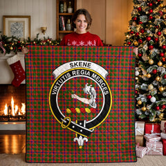 Skene Modern Tartan Crest Quilt