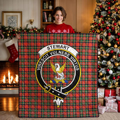 Stewart Royal Modern Tartan Crest Quilt