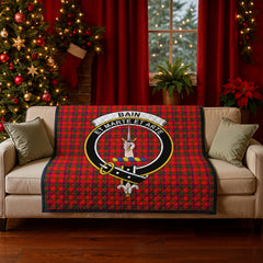 Bain Tartan Crest Quilt