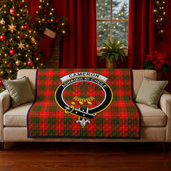 Cameron Modern Tartan Crest Quilt