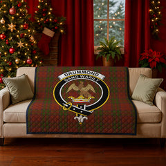 Drummond Clan Tartan Crest Quilt
