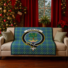 Hamilton Hunting Ancient Tartan Crest Quilt