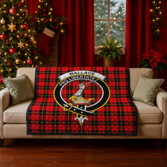 Wallace Hunting Red Tartan Crest Quilt