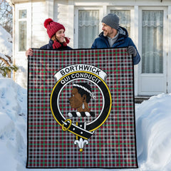 Borthwick Ancient Tartan Crest Quilt