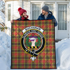 Buchanan Old Set Weathered Tartan Crest Quilt