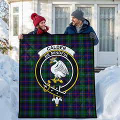 Calder (Calder-Campbell) Tartan Crest Quilt