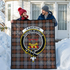 Cameron of Erracht Weathered Tartan Crest Quilt
