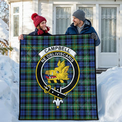 Campbell Argyll Ancient Tartan Crest Quilt