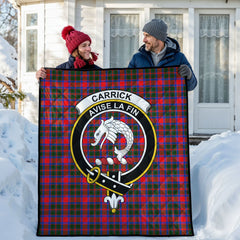 Carrick District Tartan Crest Quilt