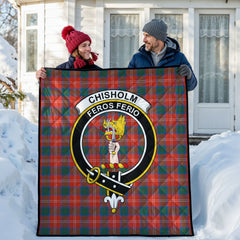 Chisholm Ancient Tartan Crest Quilt