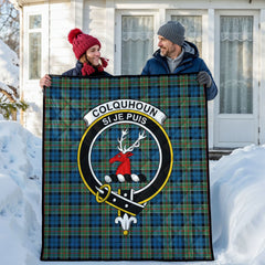 Colquhoun Ancient Tartan Crest Quilt
