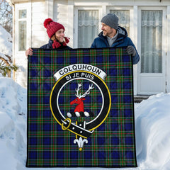 Colquhoun Modern Tartan Crest Quilt