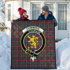 Cumming Hunting Modern Tartan Crest Quilt