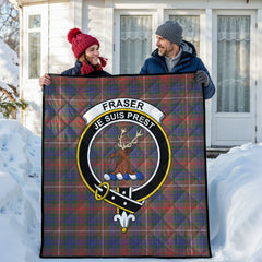 Fraser (of Lovat) Hunting Modern Tartan Crest Quilt