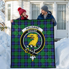 Haldane Tartan Crest Quilt