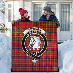 Hepburn Tartan Crest Quilt
