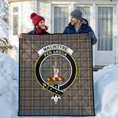 MacIntyre Hunting Weathered Tartan Crest Quilt