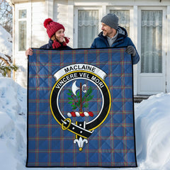 MacLaine of Loch Buie Hunting Ancient Tartan Crest Quilt