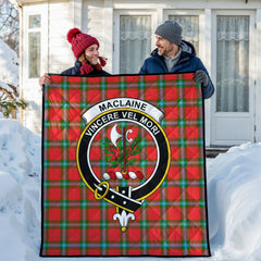 MacLaine of Loch Buie Tartan Crest Quilt