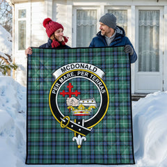 McDonald of the Isles Hunting Ancient Tartan Crest Quilt