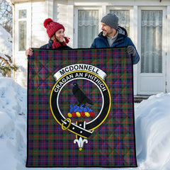 McDonnell of Glengarry Modern Tartan Crest Quilt