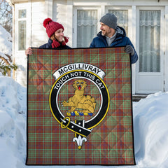 McGillivray Hunting Ancient Tartan Crest Quilt