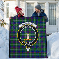 McIntyre Hunting Modern Tartan Crest Quilt