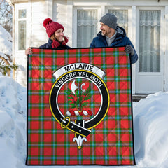 McLaine of Loch Buie Tartan Crest Quilt