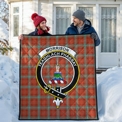 Morrison Red Ancient Tartan Crest Quilt