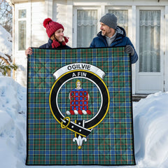 Ogilvie Hunting Ancient Tartan Crest Quilt