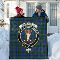 Robertson Hunting Modern Tartan Crest Quilt